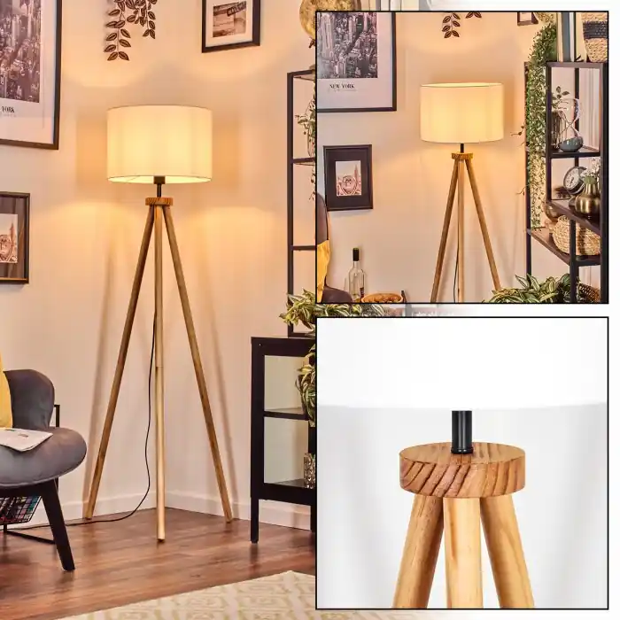 Bestel Nu Soungou Staande lamp Natuurlijke kleuren, Zwart, 1-licht