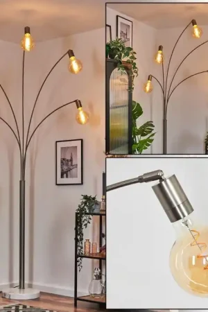 Aanbieding Codecreo Staande lamp Nikkel mat, Zwart, Wit, 5-lichts