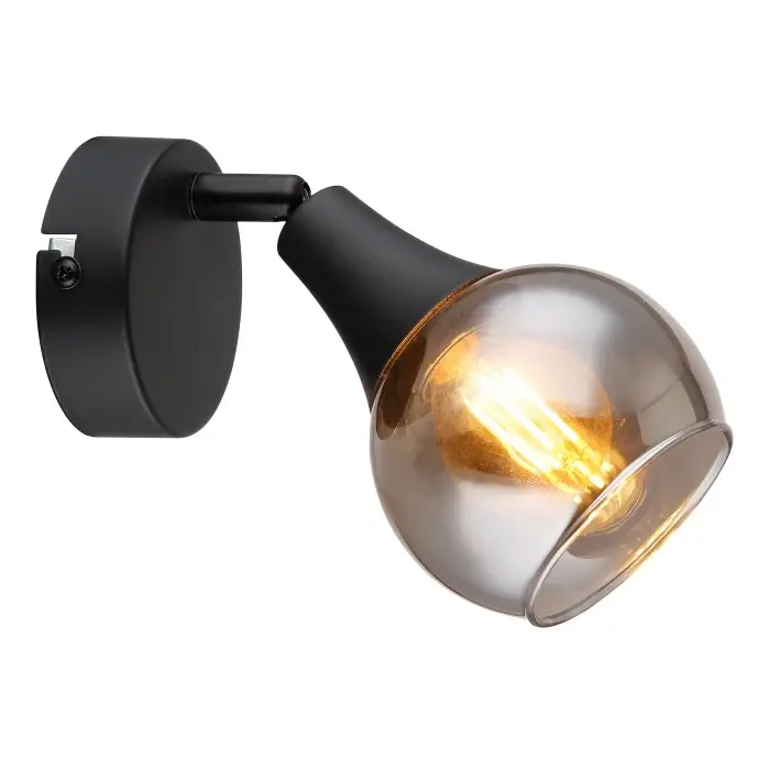 Globo Glyptar Wandlamp, Muurspot Zwart, 1-licht Meest Verkocht