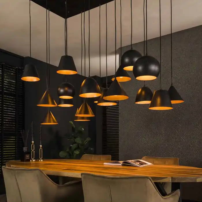 Seizoensaanbieding Shield Hanglamp Zwart, 18-lichts