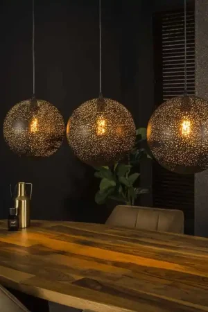 Zip Hanglamp Zwart, 3-lichts Korting
