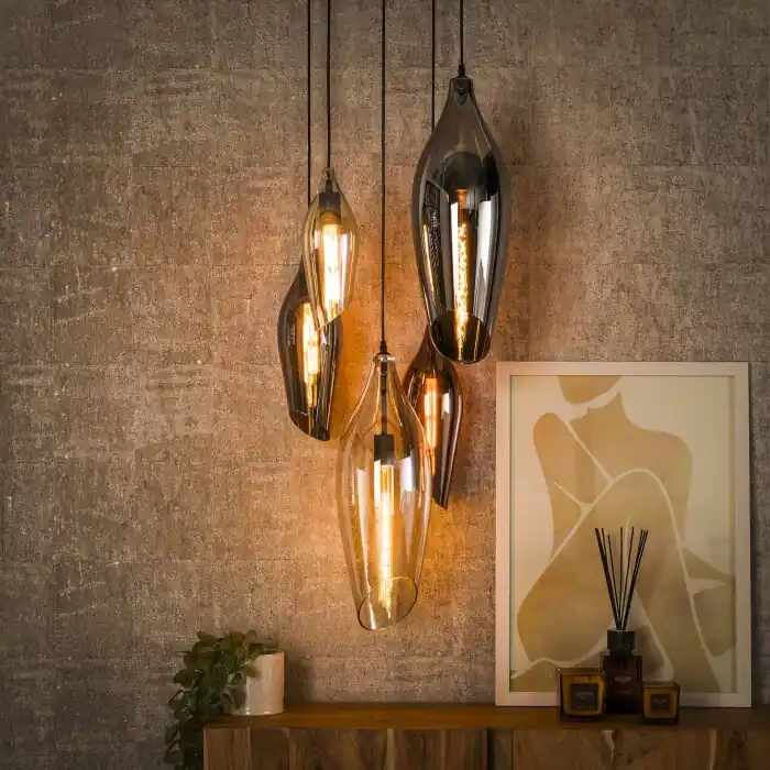 Cocoon Hanglamp Zwart, 5-lichts Alleen Vandaag