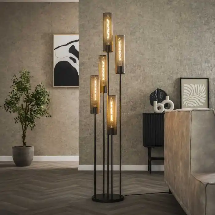 Genar Staande lamp Antraciet, 5-lichts Nu Kopen