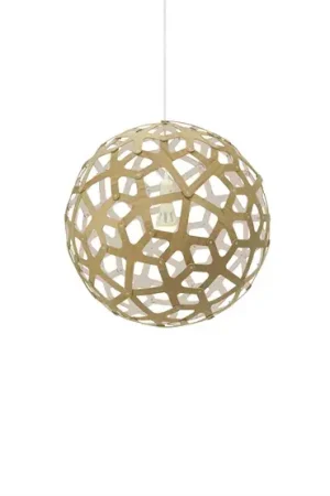 Coral 400 hanglamp, bamboe/wit Flitsaanbieding