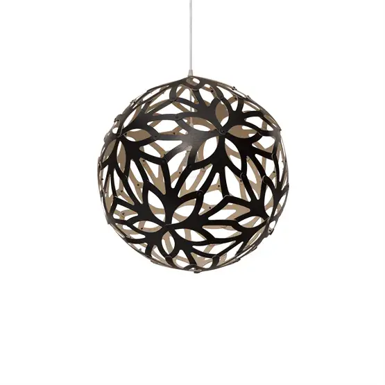 Gecertificeerd Floral 800 hanglamp, bamboe/zwart
