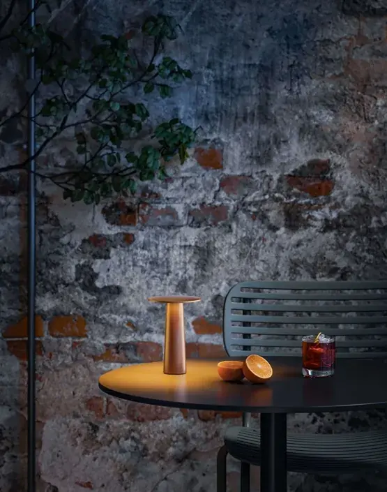 Exclusieve Aanbieding Lix mini batterijlamp / tafellamp, bright bronze
