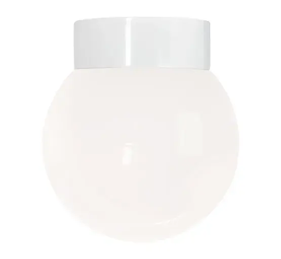 Classic Globe 200 plafondlamp / wandlamp IP44, wit/glanzend opaal Weekendaanbieding