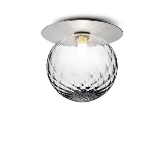 Liila 1 large wandlamp / plafondlamp IP44, light silver/helder Hoge Kwaliteit