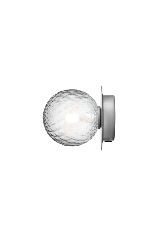 Liila 1 Small wandlamp / plafondlamp IP44, light silver/helder Actieprijs