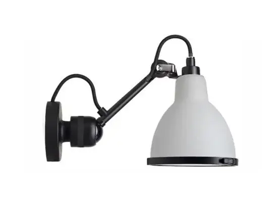 Lampe Gras No 304 Wandlamp Badkamer, zwart/polycarbonaat Direct Verzonden