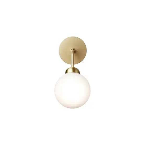 Apiales wandlamp, geborsteld messing/opal Laatste Versie