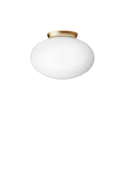 Rizzatto 301 plafondlamp, satin brass/opal Hoge Kwaliteit