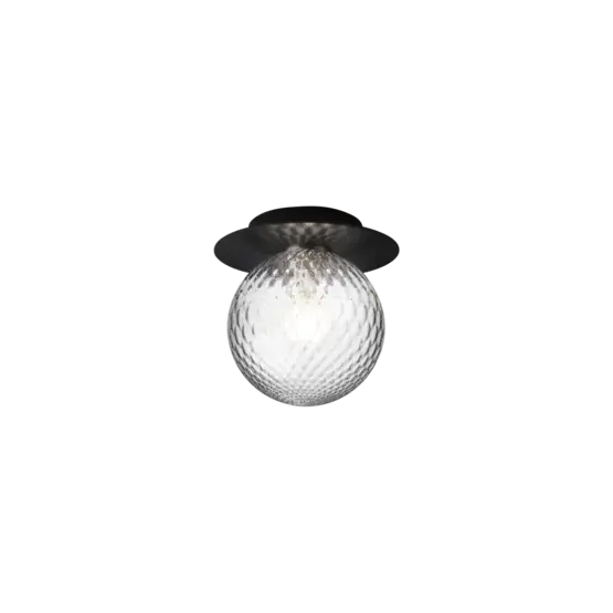 Liila 1 medium wandlamp/plafondlamp, zwart/helder Snelle Levering
