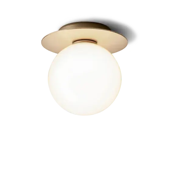Liila 1 medium wandlamp / plafondlamp IP44, nordic goud/opaal Beste Prijs