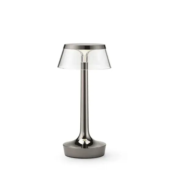 Koop Online Bon Jour Unplugged batterijlamp / tafellamp, black chroom