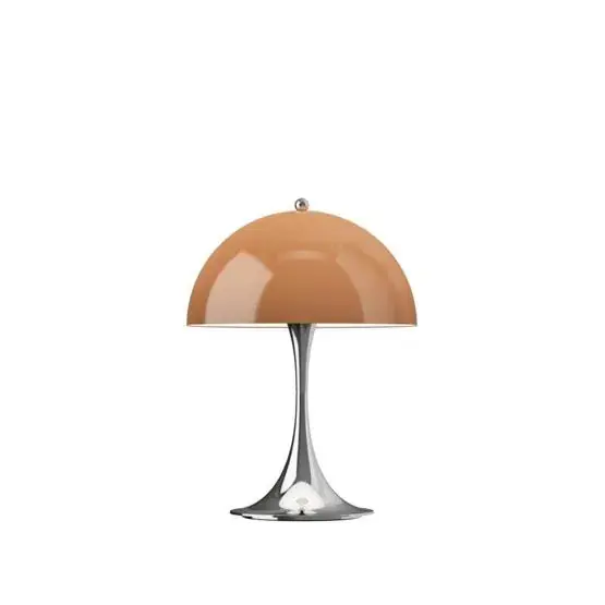 Voordeelprijs Panthella 250 Portable V3 tafel- / batterijlamp, chroom/bruin opaal
