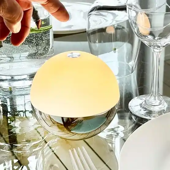 Direct Verzonden Alba Light Ball batterijlamp / tafellamp, chroom (1 st.)