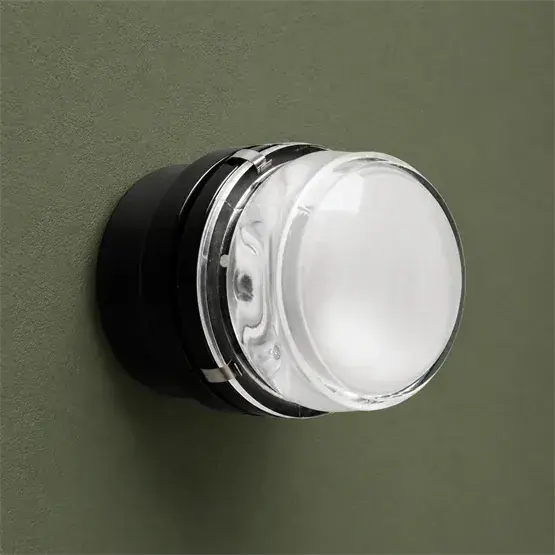 Speciale Aanbieding Fresnel wandlamp / plafondlamp, zwart