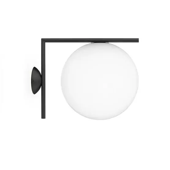 IC Light C/W2 buiten wandlamp/plafondlamp, zwart Op = Op