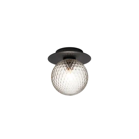 Seizoensaanbieding Liila 1 Outdoor wandlamp / plafondlamp, zwart/helder