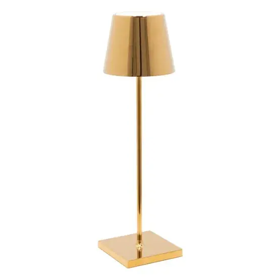 Poldina batterijlamp / tafellamp, glanzend goud Shop Nu