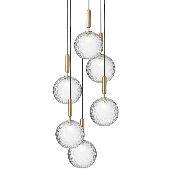 Veilige Betaling Miira 6 Large hanglamp, messing/helder