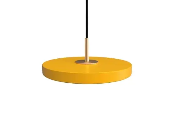 Superprijs Asteria micro hanglamp, saffraan geel/messing