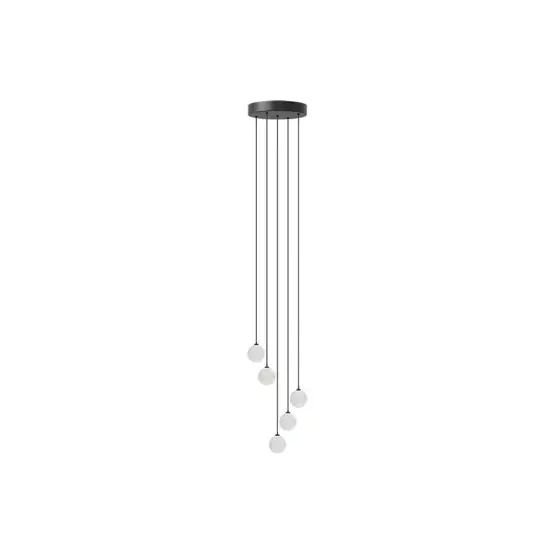 Rosette Mini Cluster 5 G4-ophanging, zwart Laatste Versie
