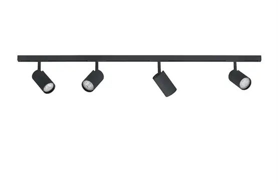 DESIGNLINE railsysteem-set 2 meter met 4 Tube spots, zwart Goedkoop