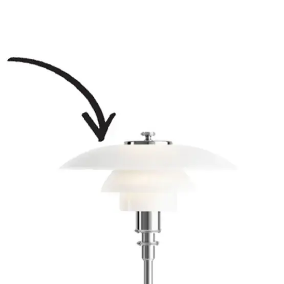 PH 2/1 glazen bovenscherm voor tafellamp, wandlamp en kroonluchter Bestel Nu