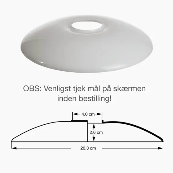 Laatste Versie PH 2/1 glazen bovenkap voor hanglamp