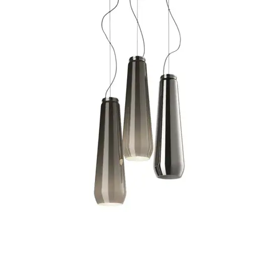 Rechtstreeks Van De Fabrikant Glass Drop Hanglamp, Chroom