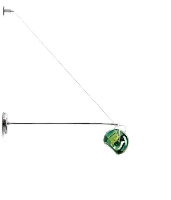 Betrouwbaar Beluga wandlamp op arm, groen