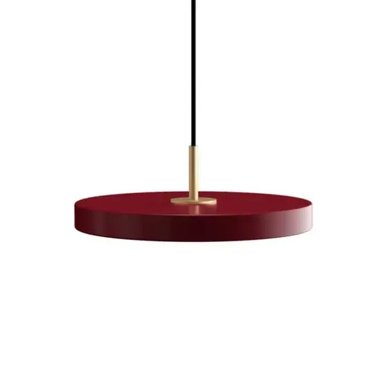 Must-Have Asteria mini hanglamp, ruby rood/messing