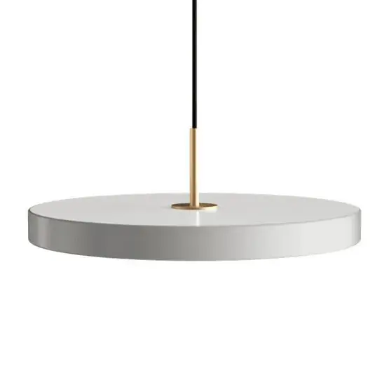 Actieprijs Asteria Plus medium hanglamp, mist grijs/messing