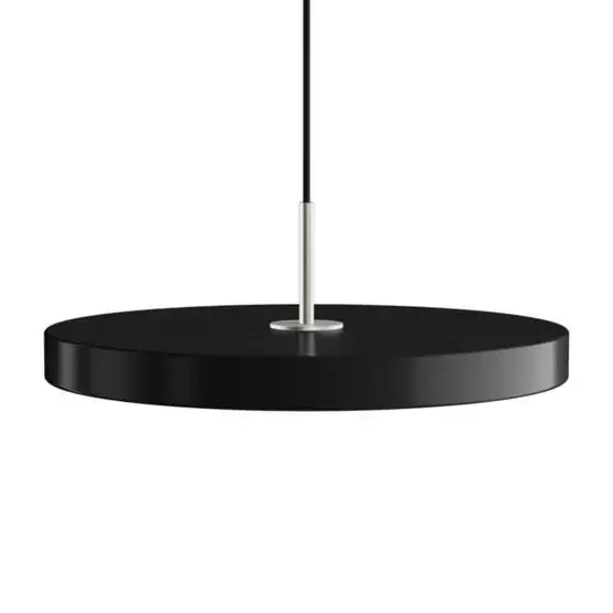 Beperkte Voorraad Asteria Plus medium hanglamp, zwart/staal
