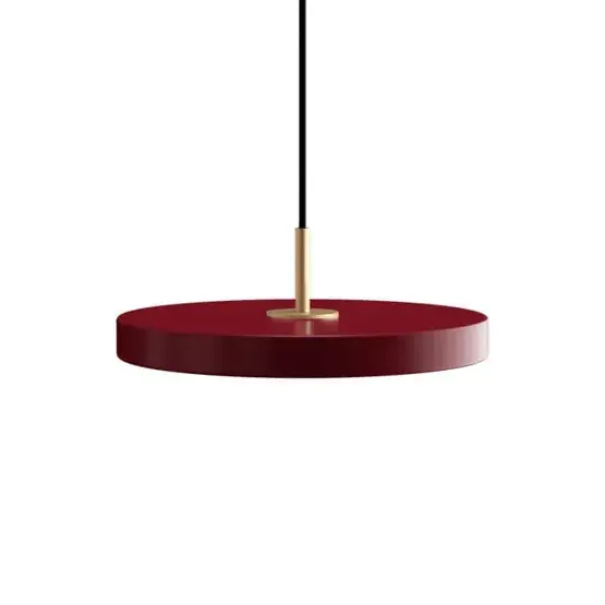 Asteria Plus mini hanglamp, robijnrood/messing Lage Prijs
