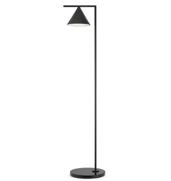 Veilige Betaling Captain Flint vloerlamp, zwart/zwart marmer
