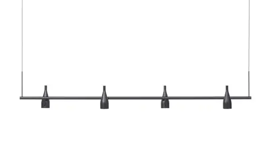 Timber Line 4 hanglamp, zwart essen Laatste Kans