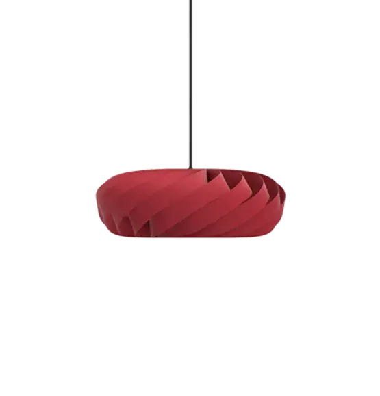 TR5 hanglamp, berk/rood, 40 x 18 cm Rechtstreeks Van De Fabrikant