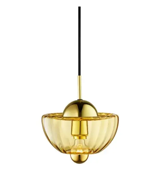 Lotus hanglamp, amber Aanbieding