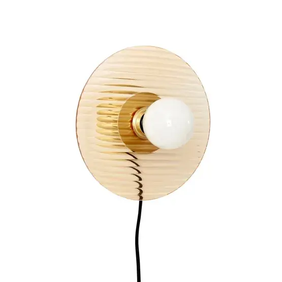 Laatste Kans Halo wandlamp, amberkleurig