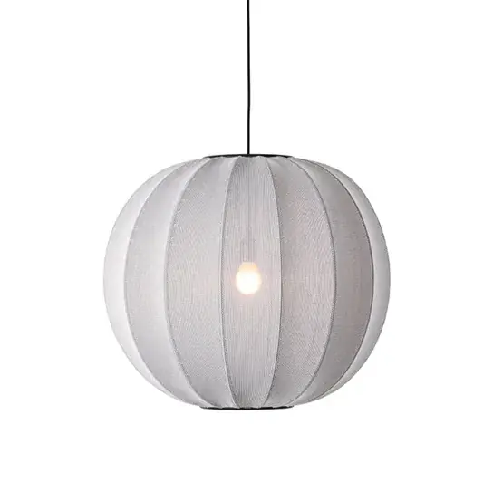 Beperkt Aanbod Knit-Wit Ø60 ronde hanglamp, zilver