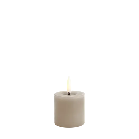 LED Gesmolten pilaar kaars, Sandstone, Smooth, 5x4,5 cm Betaalbaar