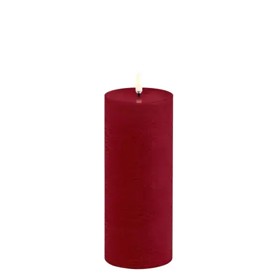 Bestel Nu LED blokkaars, Carmine red, Rustic, 7,8x20cm