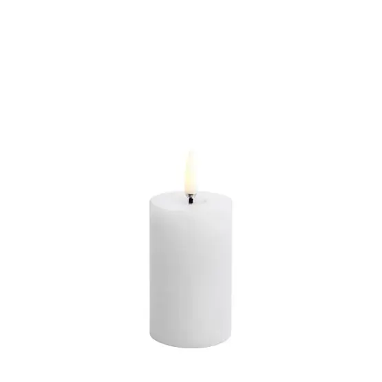 Hete Deal LED Gesmolten pilaar kaars, Nordic White, Smooth, 5x7,5 cm