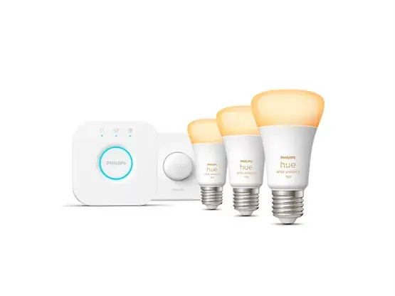 Philips Hue White startpakket 9,5W LED E27 (3-set) Aanbieding