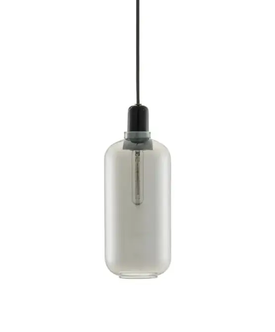 Koop Vandaag Amp hanglamp - Groot, Smoke/Zwart marmer