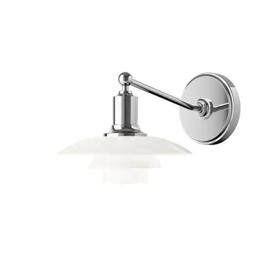 Gereduceerde Prijs PH 2/1 wandlamp zonder schakelaar, wit opaal