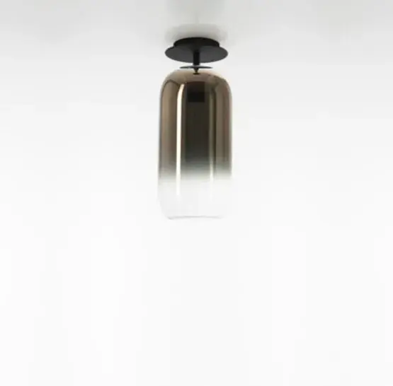 Beperkt Aanbod Gople Mini plafondlamp, zwart/brons